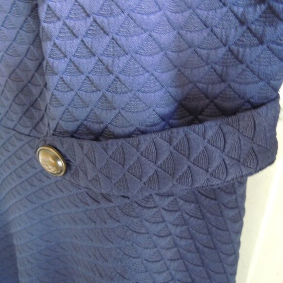 Modcloth Navy Blue So Sixties Signature Textured Sleeveless Retro Dress 1X - Picture 5 of 10